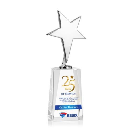 Recognition Awards - Crystal Awards - Tuscany Chrome VividPrint™ Award on Cairns Base - Clear