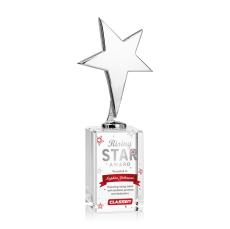 Tuscany Chrome Star VividPrint Award Lexington Base-Clear - Metal Awards