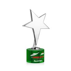 Tuscany Chrome Star VividPrint Award on Marvel Base - Green - Metal Awards