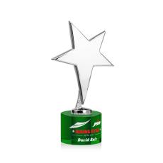 Tuscany Chrome Star VividPrint Award on Marvel Base - Green - New Items