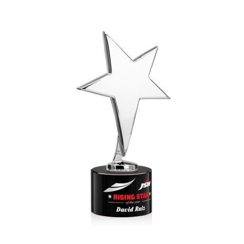 Recognition Awards - Full Color Awards - Tuscany Chrome Star VividPrint™ Award on Marvel Base - Black