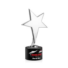 Tuscany Chrome Star VividPrint Award on Marvel Base - Black - Metal Awards