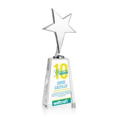 Tuscany Chrome Star VividPrint Award on Novita Base - Clear - Metal Awards