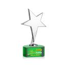 Tuscany Chrome Star VividPrint&trade; Award on Paragon Base-Green