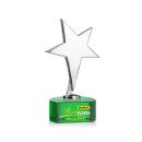 Tuscany Chrome Star VividPrint&trade; Award on Paragon Base-Green