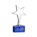 Tuscany Chrome Star VividPrint&trade; Award on Paragon Base - Blue