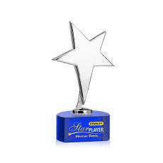 Tuscany Chrome Star VividPrint Award on Paragon Base - Blue - New Items