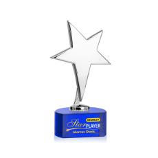 Tuscany Chrome Star VividPrint Award on Paragon Base - Blue - New Items