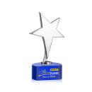 Tuscany Chrome Star VividPrint&trade; Award on Paragon Base - Blue