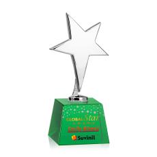 Tuscany Chrome Star VividPrint Award on Robson Base - Green - New Items