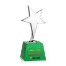 Tuscany Chrome Star VividPrint&trade; Award on Robson Base - Green