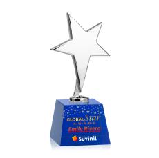 Tuscany Chrome Star VividPrint Award on Robson Base -  Blue - New Items