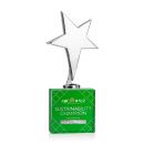 Tuscany Chrome Star VividPrint&trade; Award on Woodlawn Base-Green