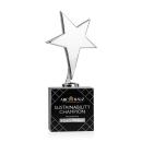 Tuscany Chrome Star VividPrint&trade; Award on Woodlawn Base-Black