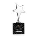 Tuscany Chrome Star VividPrint&trade; Award on Woodlawn Base-Black