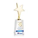 Tuscany Gold Star VividPrint&trade; Award on Cairns Base -  Clear
