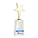 Tuscany Gold Star VividPrint&trade; Award on Cairns Base -  Clear