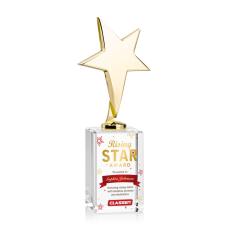 Tuscany Gold Star VividPrint Award on Lexington Base-Clear - Full Color Awards