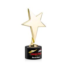 Tuscany Gold Star VividPrint Award on Marvel Base - Black - Star Awards