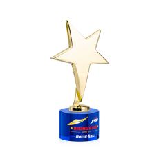 Tuscany Gold Star VividPrint Award on Marvel Base - Blue - Star Awards