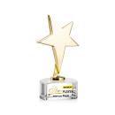 Tuscany Gold Star VividPrint&trade; Award on Paragon Base - Clear