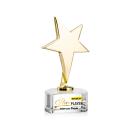 Tuscany Gold Star VividPrint&trade; Award on Paragon Base - Clear
