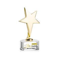 Tuscany Gold Star VividPrint Award on Paragon Base - Clear - New Items