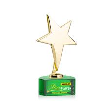 Tuscany Gold Star VividPrint Award on Paragon Base - Green - New Items