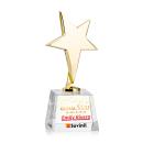 Tuscany Gold Star VividPrint&trade; Award on Robson Base - Clear