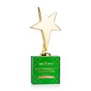 Tuscany Gold Star VividPrint&trade; Award on Woodlawn Base - Green