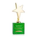 Tuscany Gold Star VividPrint&trade; Award on Woodlawn Base - Green
