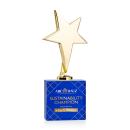 Tuscany Gold Star VividPrint&trade; Award on Woodlawn Base - Blue