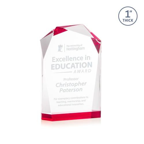 Recognition Awards - Crystal Awards - Donvale Award - Red