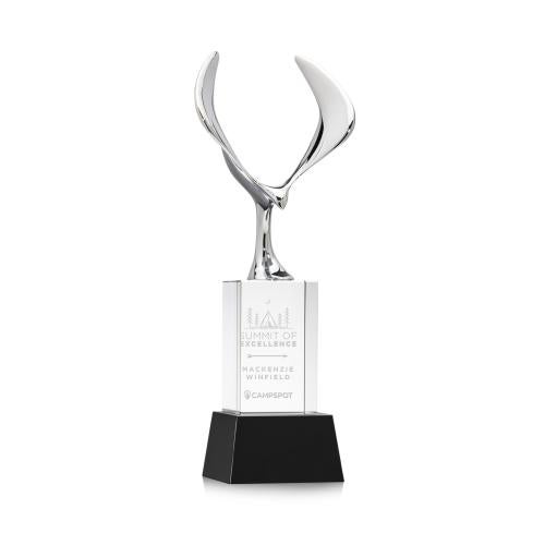 Recognition Awards - Crystal Awards - Maverick Eagle Award on Belcroft Base - Black