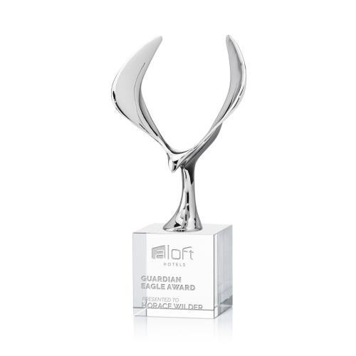 Recognition Awards - Crystal Awards - Maverick Eagle Award on Granby Base - Clear