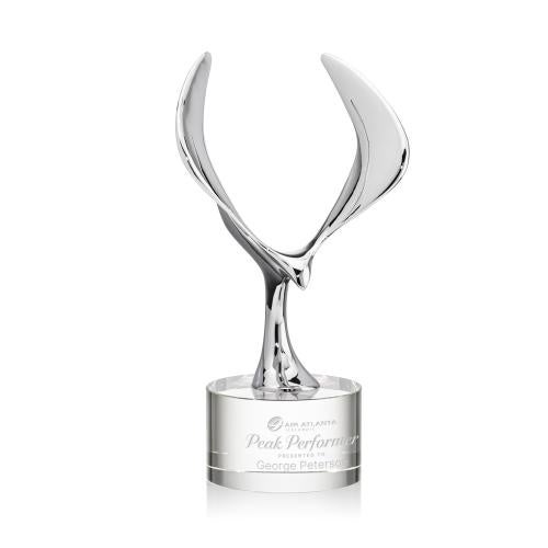 Recognition Awards - Crystal Awards - Maverick Eagle Award on Marvel Base - Clear