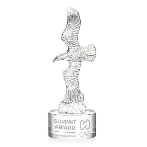 Recognition Awards - Crystal Awards - Staffordshire Eagle on Marvel Base - Clear