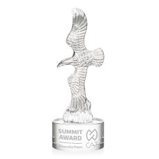 Staffordshire Eagle on Marvel Base - Clear - Crystal Eagle Awards