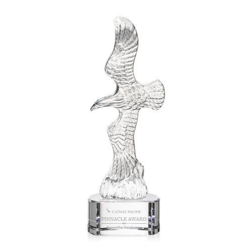 Recognition Awards - Crystal Awards - Staffordshire Eagle on Paragon Base - Clear