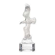 Staffordshire Eagle on Paragon Base - Clear - Crystal Eagle Awards