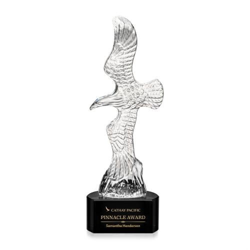 Recognition Awards - Crystal Awards - Staffordshire Eagle on Paragon Base - Black