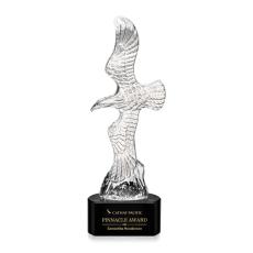 Staffordshire Eagle on Paragon Base - Black - Crystal Eagle Awards