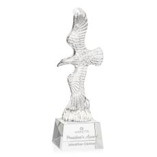 Staffordshire Eagle on Robson Base  - Clear - Crystal Eagle Awards
