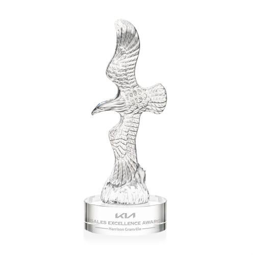 Recognition Awards - Crystal Awards - Staffordshire Eagle on Stanrich Base - Clear
