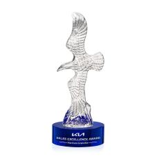 Staffordshire Eagle on Stanrich Base - Blue - Crystal Eagle Awards