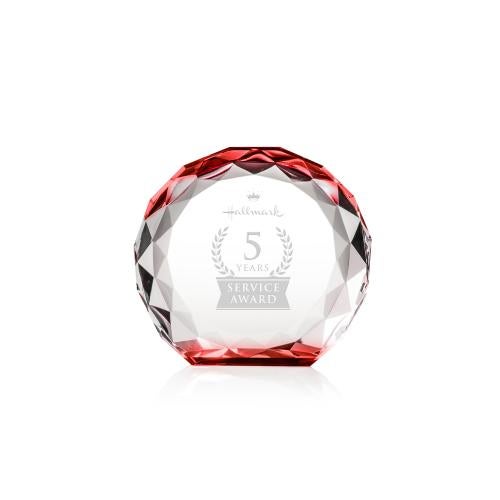 Recognition Awards - Crystal Awards - Seville Award - Red