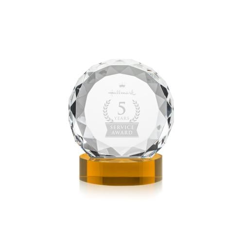 Recognition Awards - Crystal Awards - Seville Award on Alberton Base - Amber