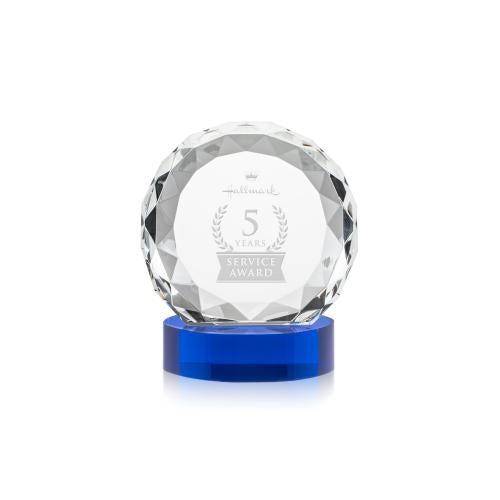 Recognition Awards - Crystal Awards - Seville Award on Alberton Base - Blue