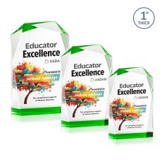 Donvale VividPrint Award - Green  - Crystal Awards