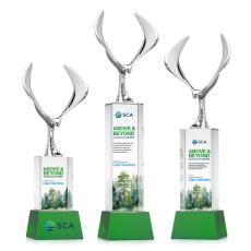 Maverick Eagle VividPrint Award on Belcroft Base - Green - Crystal Eagle Awards